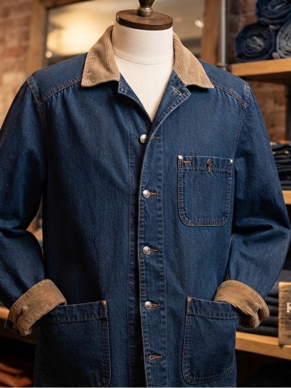 Rare Veste Country RL- Denim Ralph Lauren Country (90s) - Col Côtelé